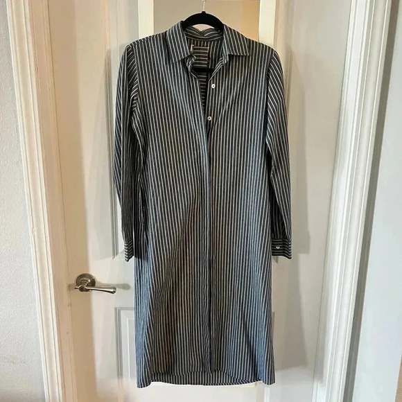 Mille Resort & Travel Striped Maxi Button Up Dress Belted Size XXS - Picture 2 of 5